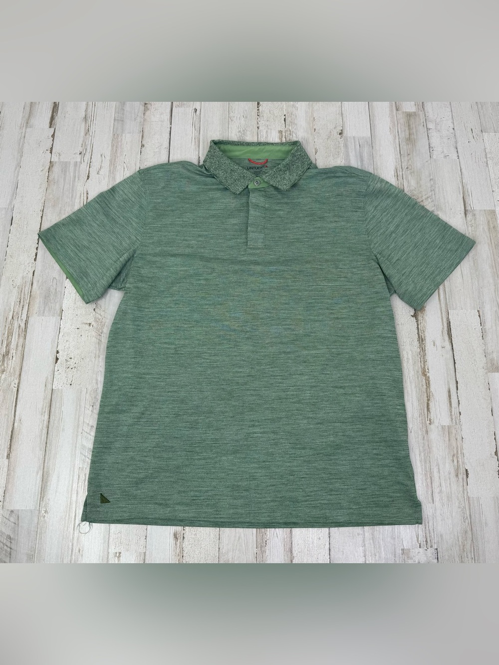 UNTUCKit Polo Shirt Mens Size Medium Green Golf Casual Short Sleeve